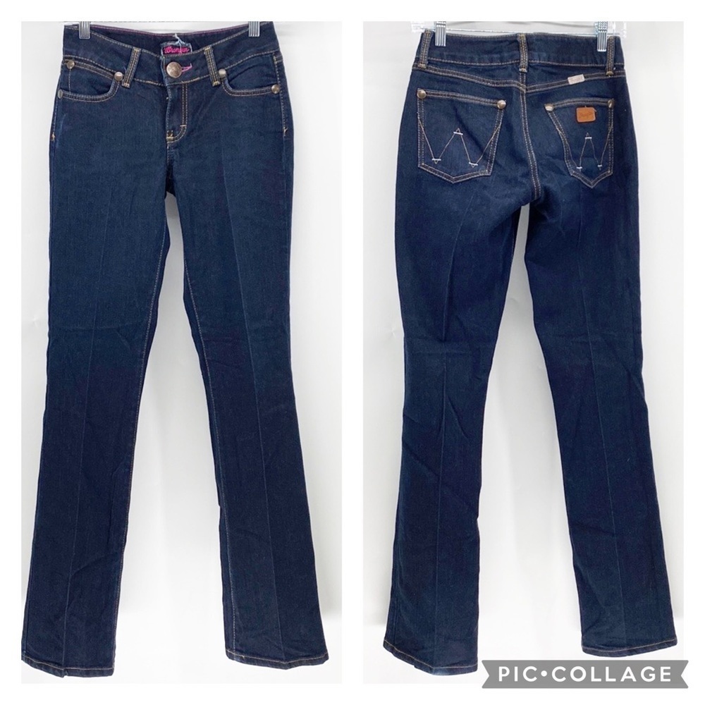 Wrangler Premium Patch Brown Leather Patch Bootcu… - image 1